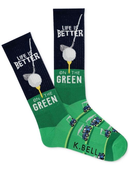 K. Bell Socks Men's Life Is Better On The Green Socks
