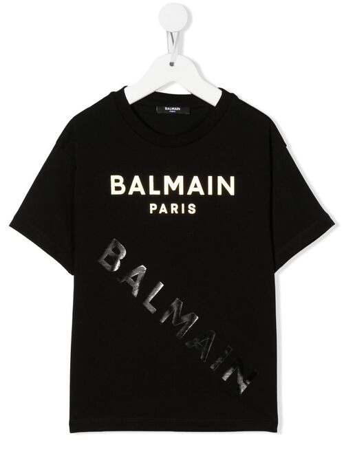 Balmain Kids logo-print cotton T-shirt