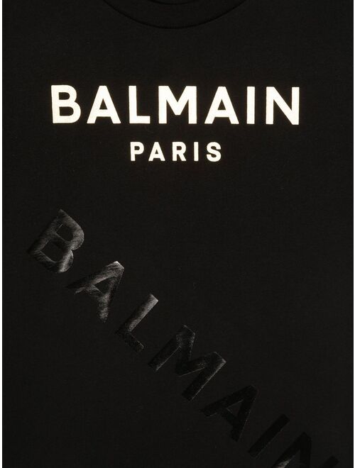 Balmain Kids logo-print cotton T-shirt