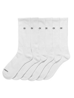 6-Pack Solid Cushioned Crew Socks