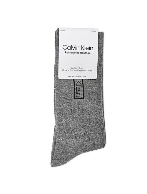 Men's Calvin Klein 3-Pack Reimagined Heritage Cushioned Crew Socks
