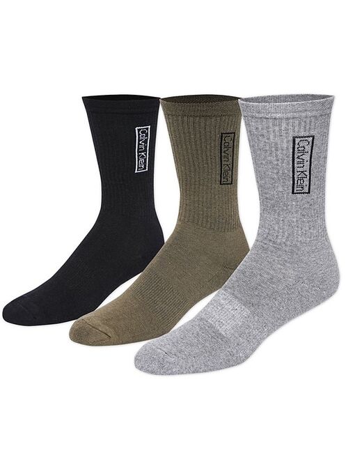 Men's Calvin Klein 3-Pack Reimagined Heritage Cushioned Crew Socks