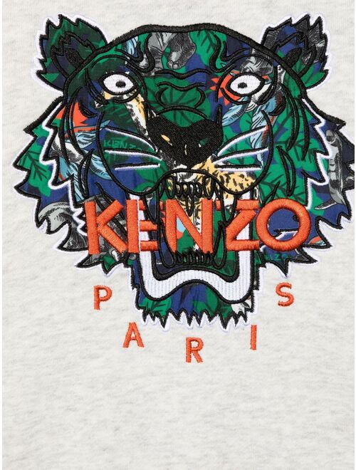 Kenzo Kids Tiger Head-print pullover hoodie