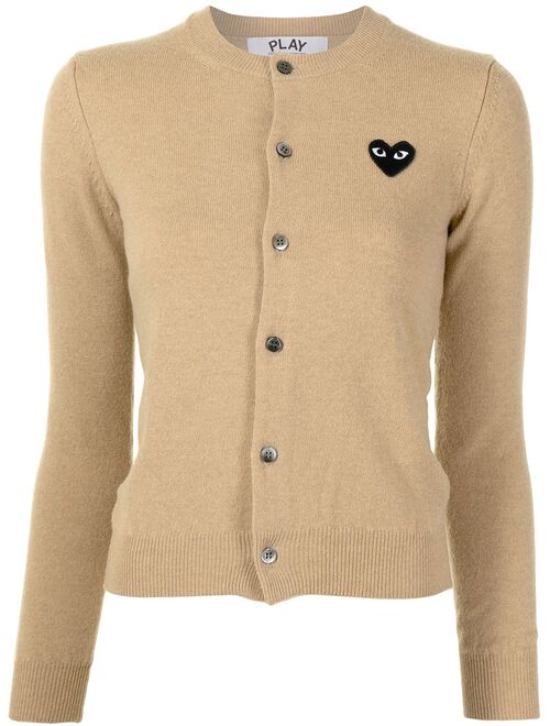 Comme Des Garcons Play embroidered-heart button-up cardigan