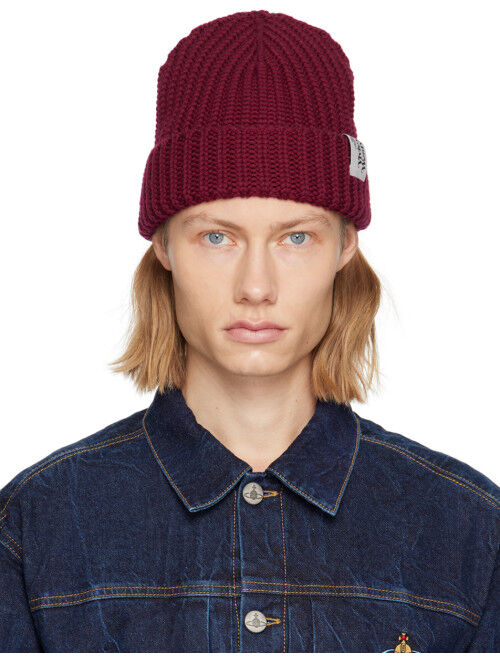 VIVIENNE WESTWOOD Red Classic Beanie