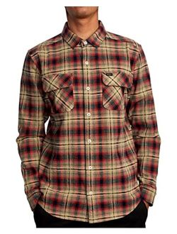 RVCA Men's Standard Fit Long Sleeve Button Up Flannel Shirt