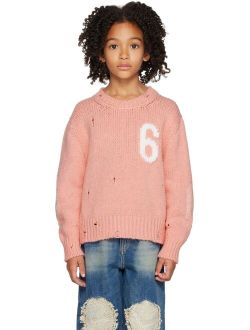 Kids Pink Distressed Sweater
