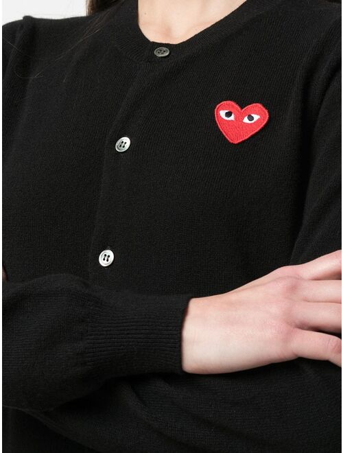 Comme Des Garcons Play heart-patch knit cardigan