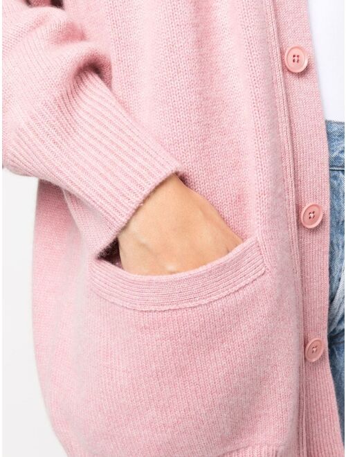 extreme cashmere buttoned-up cashmere cardigan