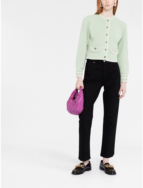 SANDRO Ana Louise waffle-knit cardigan