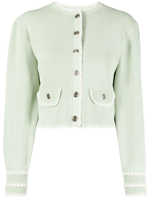 SANDRO Ana Louise waffle-knit cardigan