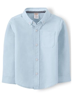 Boys and Toddler Long Sleeve Button Up Dress Shirts
