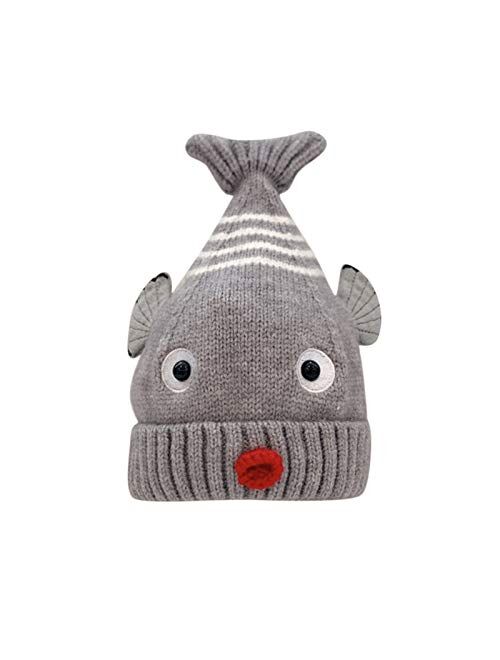Digood Newborn Girl Boy Baby Infant Winter Warm Cartoon Earflap Knit Crochet Beanie,Christmas New Year Gifts