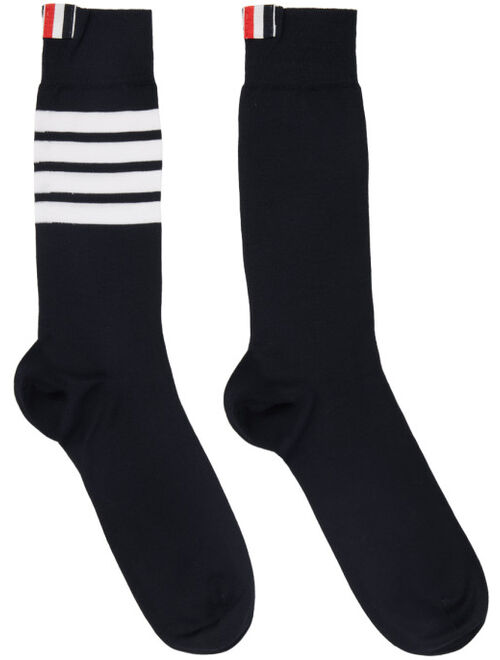Thom Browne Navy 4-Bar Socks
