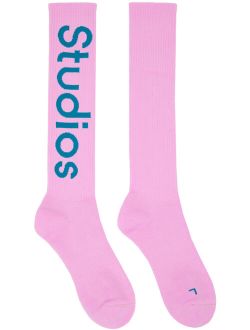 Acne Studios Pink Knee-High Socks