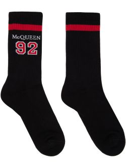 Black Intarsia Socks