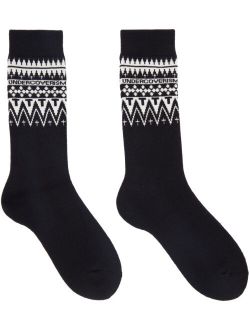 Undercoverism Black Intarsia Socks