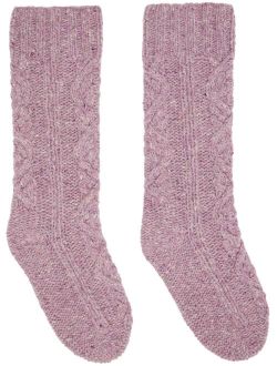 Jil Sander Purple Donegal Socks
