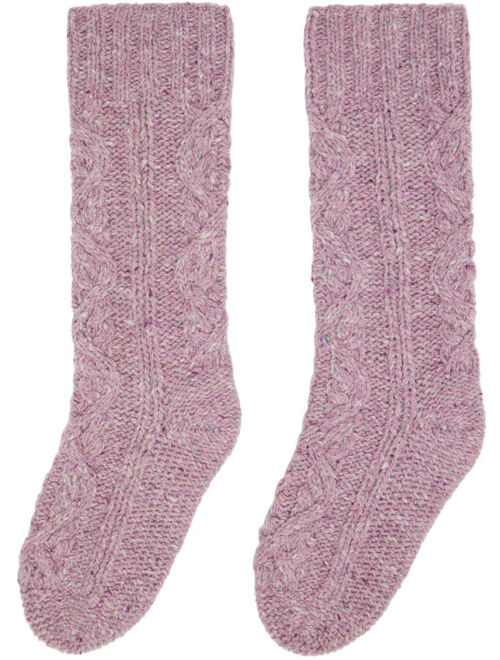 Jil Sander Purple Donegal Socks