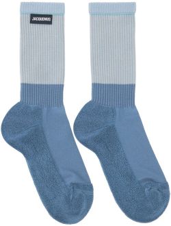 Blue 'Les Chaussettes A L'Envers' Socks