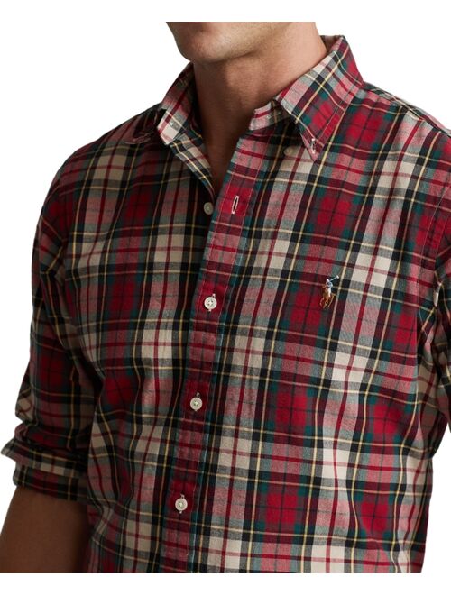 POLO RALPH LAUREN Men's Classic-Fit Plaid Oxford Shirt