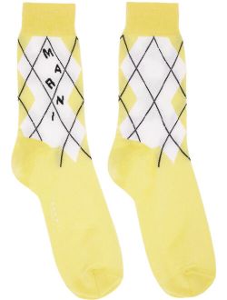 Yellow Argyle Socks