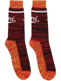 Red Jacquard Socks