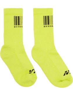 VTMNTS Yellow & Black Barcode Socks