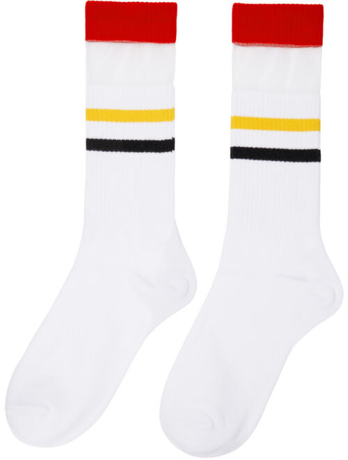 JW Anderson White Striped Socks