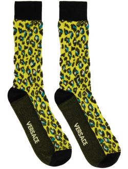 Yellow Leopard Socks
