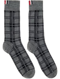 Gray Tartan Socks