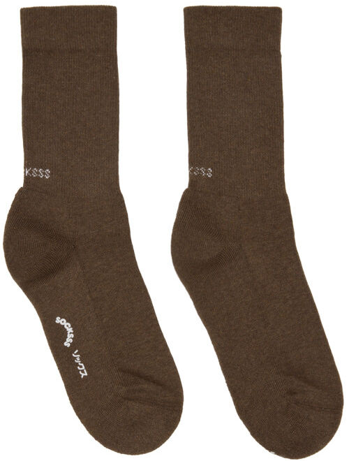 SOCKSSS Two-Pack Brown Socks