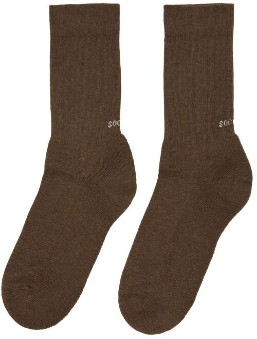 SOCKSSS Two-Pack Brown Socks