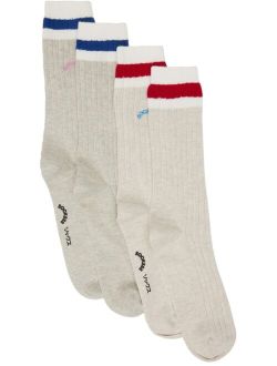 SOCKSSS Two-Pack Gray & Beige Socks