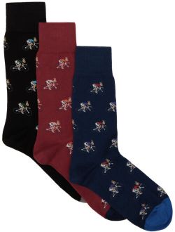 Paul Smith Three-Pack Multicolor Rabbit Socks