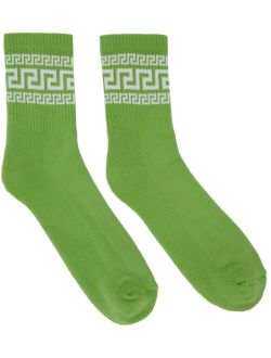 Green Greca Athletic Socks