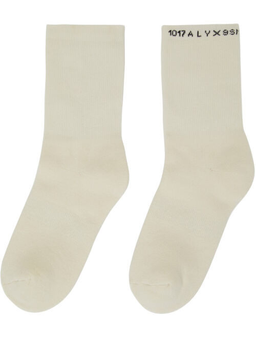 1017 ALYX 9SM Three-Pack Multicolor Logo Socks