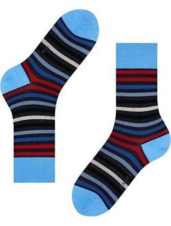 Tinted Wool Stripe Crew Socks