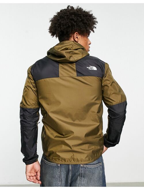 The North Face Seasonal Mountain water repellent jacket in khaki and black - Exclusive at ASOS