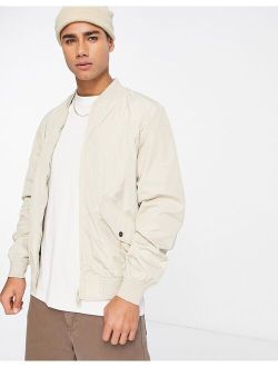 bomber jacket in beige