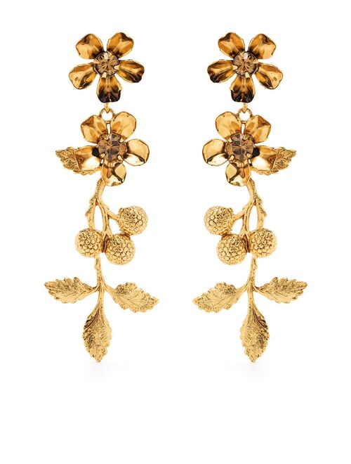 Jennifer Behr Agnes floral-charm drop earrings