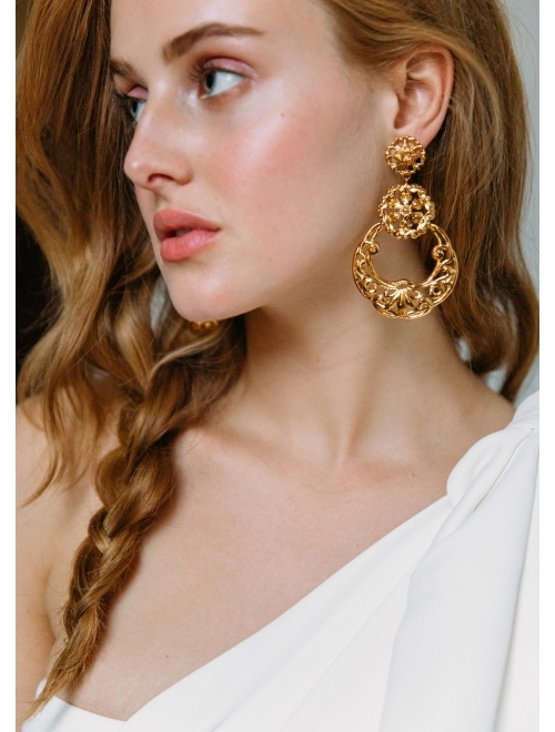 Jennifer Behr Shanna filigree drop earrings