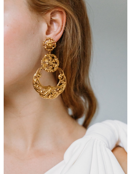 Jennifer Behr Shanna filigree drop earrings