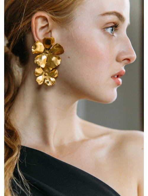Jennifer Behr Chloe floral earrings