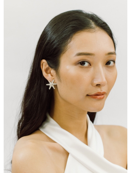 Jennifer Behr Venus crystal-embellished stud earrings
