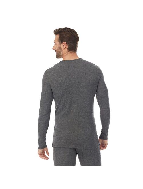 Men's Cuddl Duds Midweight Waffle Thermal Performance Baselayer Henley Top