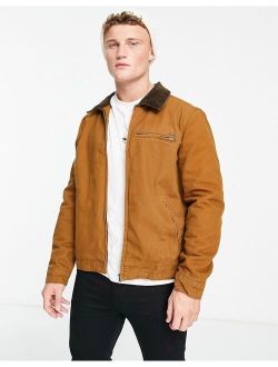 trucker jacket in brown