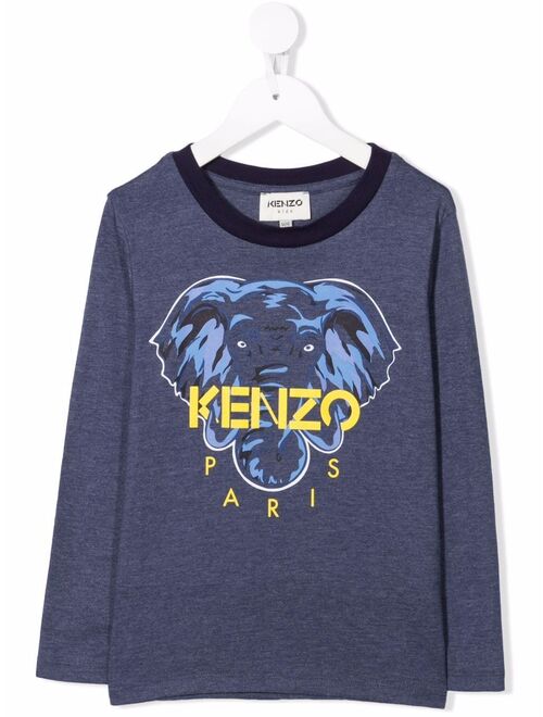 Kenzo Kids Elephant graphic-print T-shirt