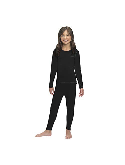 Thermeez Thermal Underwear for Girls (Thermal Long Johns) Sleeve Shirt & Pants Set, Base Layer w/Leggings Bottoms Ski/Extreme Cold
