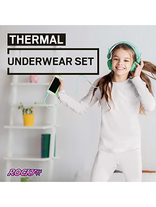 Rocky Thermal Underwear For Girls (Thermal Long Johns Set) Shirt & Pants, Base Layer w/Leggings/Bottoms Ski/Extreme Cold